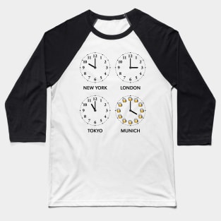 New York – London – Tokyo – Munich (Beer Time) Baseball T-Shirt